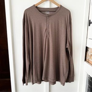 UNTUCKit brown long sleeve henley